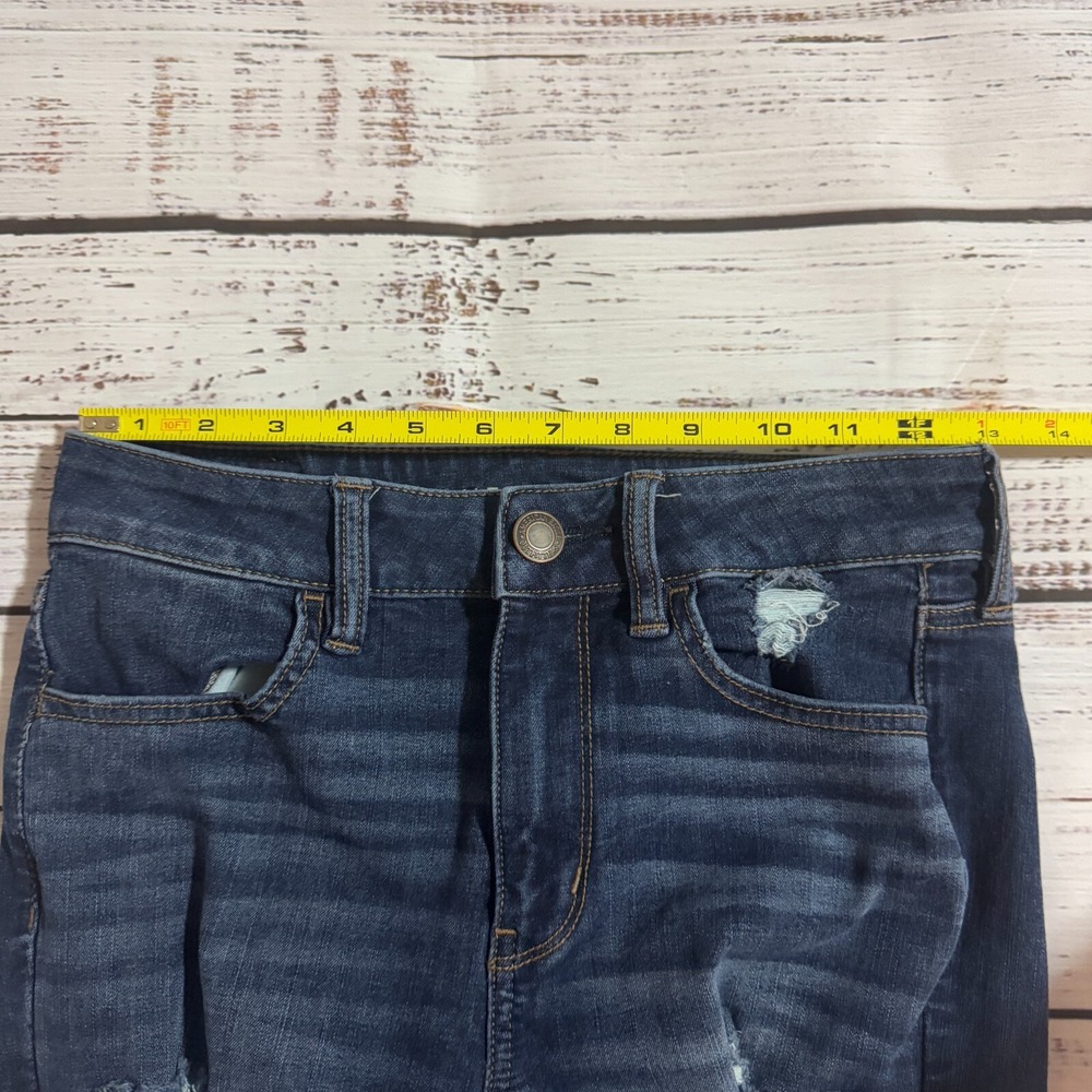 American Eagle Jeans‎ Next Level Stretch Jegging Distressed High Rise Women's 4 - Picture 9 of 16